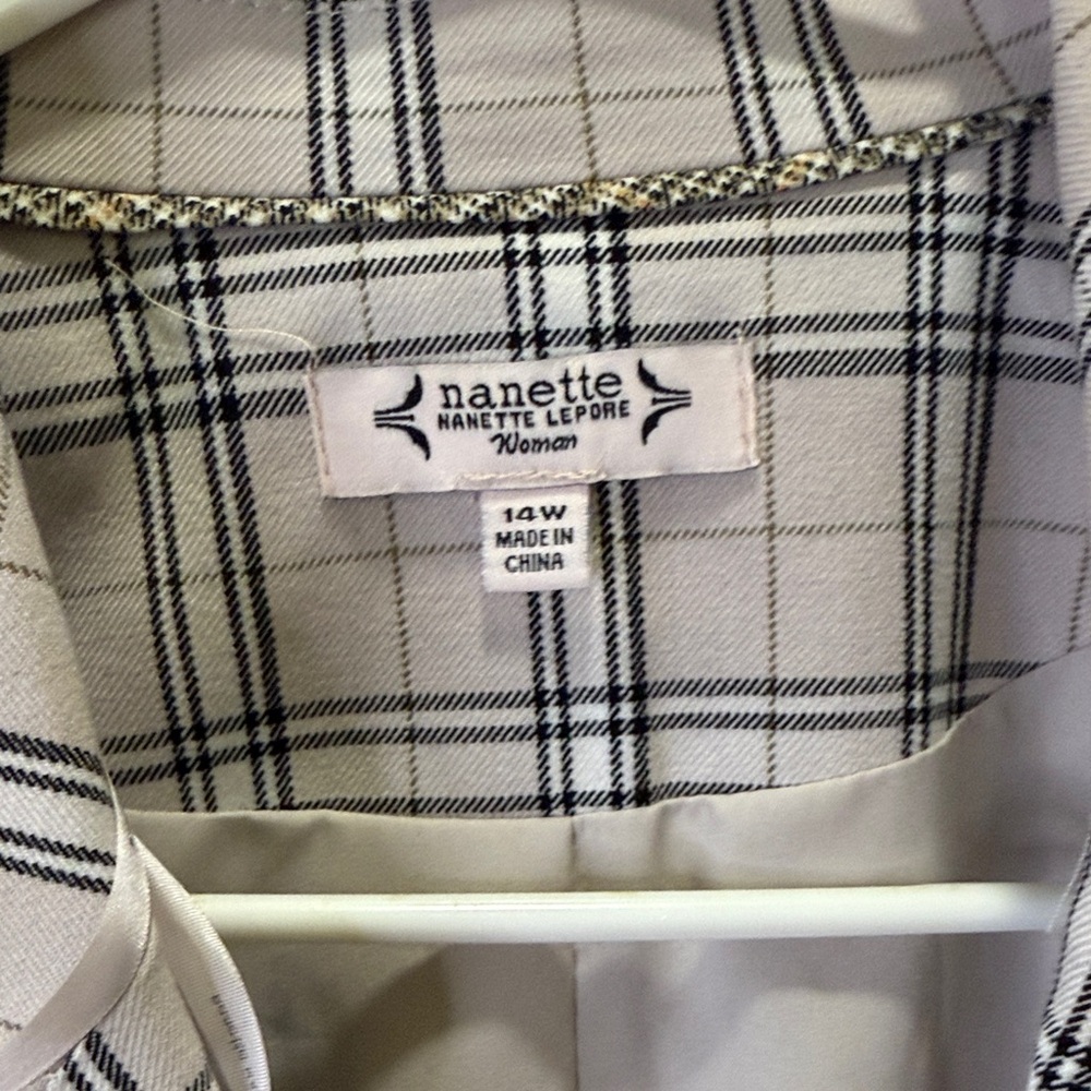 Nanette Lepore Checkered Jacket in Black and Cream